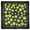 MWS 22"x22" Black With Smiley Faces 100% Cotton Bandanna view 1