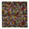 MWS Lot of 3 Rainbow Multi-Color Small Peace Signs Black Cotton 22"x22" Bandanna view 1