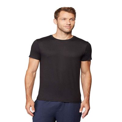 32 Degrees Mens Cool Quick Dry Active Basic Crew T-Shirt, Black, XX-Large