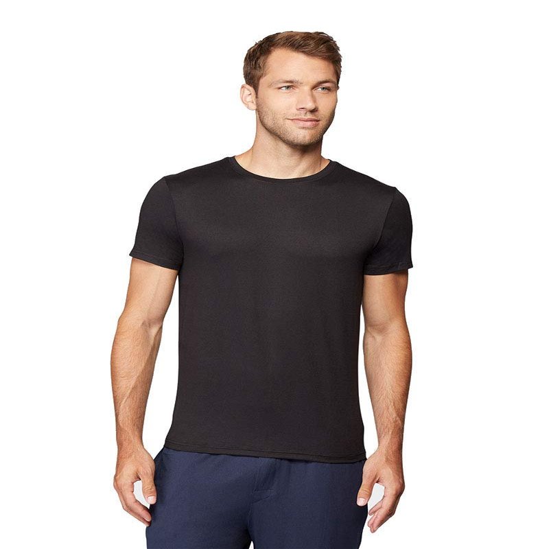 32 Degrees Mens Cool Quick Dry Active Basic Crew T-Shirt, Black, XX-Large