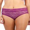 Rhonda Shear, Women's Full Coverage Lace Panty Brief, 4-Way Stretch Comfort, Quick-Dry (US, Alpha, 2X, Regular, Regular, Dark Raspberry) view 1