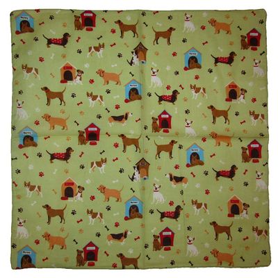 AES Wholesale Lot of 12 Dogs Puppies Canine Green 100% Cotton 22"x22" Bandanna