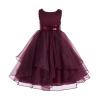 ekidsbridal Wedding Asymmetric Ruffles Satin Organza Flower Girl Dress Sequin 012s 6 view 1