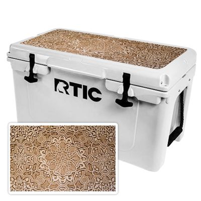 MightySkins (Cooler Not Included) Skin Compatible with RTIC 45 Cooler Lid (2017 Model) - Carved | Protective, Durable, and Unique Vinyl Decal wrap Cover | Easy to Apply | Made in The USA