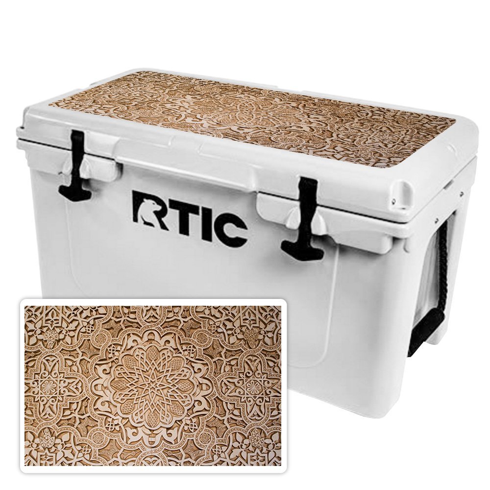 MightySkins (Cooler Not Included) Skin Compatible with RTIC 45 Cooler Lid (2017 Model) - Carved | Protective, Durable, and Unique Vinyl Decal wrap Cover | Easy to Apply | Made in The USA