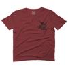 0115. Skeleton Shaka Good Vibes Graphic Vintage Surf Bones Hand for Men T Shirt (Maroon, 2X Largel)