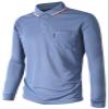 BCPOLO Polo Shirt Long Sleeves Athletic Fit Golf Solid Quick Dry Polo T-Shirt Gray-XS view 1