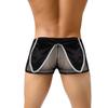 ranrann Sexy Men's Tuxedo Boxer Briefs See Through Mesh Underwear with Rabbit Ears Back Black X-Large view 2