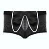 ranrann Sexy Men's Tuxedo Boxer Briefs See Through Mesh Underwear with Rabbit Ears Back Black X-Large view 4