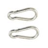 2 x Stainless Steel 316 Spring Hook Carabiner Scuba Diving Snap Gear Hook (5x50mm) view 1