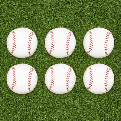Rounders Bats, Balls, Bases and Poles  Hight Quality Traditional Rounders Equipment Wooden Rounders Bat [Net World Sports] (Rounders Match Balls [6 Pack])