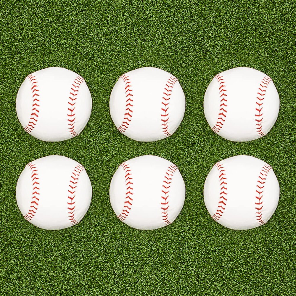 Rounders Bats, Balls, Bases and Poles  Hight Quality Traditional Rounders Equipment Wooden Rounders Bat [Net World Sports] (Rounders Match Balls [6 Pack])