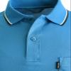 BCPOLO Polo Shirt Long Sleeves Athletic Fit Golf Solid Quick Dry Polo T-Shirt Cobalt-XS view 2