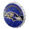 FOCO Baltimore Ravens NFL Metal Distressed Bottlecap Sign, One Size (SGNNFMDISBTCP) view 1