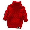 5-9 Years Kids Turtleneck Sweater Boys Girls Knit Sweater Christmas (Red, 5-6 Years) view 1