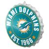 FOCO Miami Dolphins NFL Metal Distressed Bottlecap Sign view 1