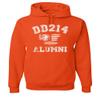 Tee Hunt DD214 Alumni Distressed American Flag Hoodie Military Veteran Sweatshirt Orange Small view 1
