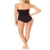 Anne Cole Twist Front Bandeau Tankini Swim Top Black view 4