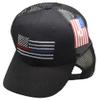 AES USA Red Line/Blue Line First Responders Mesh Black Embroidered Cap Hat (RUF) view 1