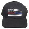 AES USA Red Line/Blue Line First Responders Mesh Black Embroidered Cap Hat (RUF) view 2