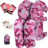 Soft-Style Kids Knee and Elbow Pads with Bike Gloves, Flexible Impact-Resistant Gear for Ages 2-11, Designed for Balance Bikes, Roller-Skating, and Skateboarding ((2nd Gen) Pink Camo, Medium) view 1