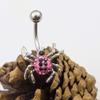 14g Cubic Zirconia Gems Cute Spider CZ Belly Button Ring Navel Piercing Jewelry view 3
