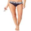 Anne Cole Women's Standard Fold Over Mid-Rise Bikini Bottom Swimsuit, Itsy Bitsy Ditsy Black/White Floral, X-Small view 3