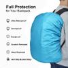 Evotopf Waterproof Backpack Rain Cover with Adjustable Anti Slip Buckle Strap & Sliver Coating Reinforced Inner Layer for Camping, Hiking, Traveling, Hunting, Biking and More, 40-50L(Azure) view 3