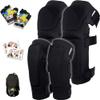 Soft-Style Kids Knee and Elbow Pads with Bike Gloves, Flexible Impact-Resistant Gear for Ages 2-11, Designed for Balance Bikes, Roller-Skating, and Skateboarding ((2nd Gen) Black, Medium) view 1