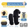 Soft-Style Kids Knee and Elbow Pads with Bike Gloves, Flexible Impact-Resistant Gear for Ages 2-11, Designed for Balance Bikes, Roller-Skating, and Skateboarding ((2nd Gen) Black, Medium) view 3