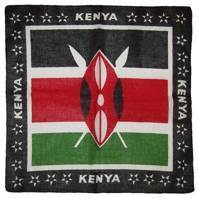 MWS 22"x22" Kenya Country 100% Cotton Bandanna