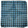 MWS 22"x22" Blue/Black Plaid Checkered 100% Cotton Bandanna view 1