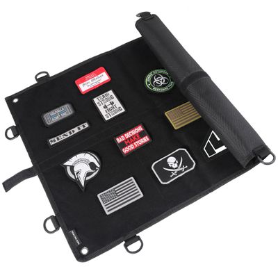 14er Tactical Patch Display Board | Patch Panel Board for Patches, Collection Patch Holder | Patch Wall Display Hook and Loop Panel | Morale Patch Board, Military Patch Display (Black)