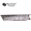 Wild Turkey Handmade Damascus Steel Collection Full Tang Tanto Blade Fixed Blade Knife w/Leather Sheath Hunting Camping Fishing Outdoors Sharp Blade (Stag) view 4