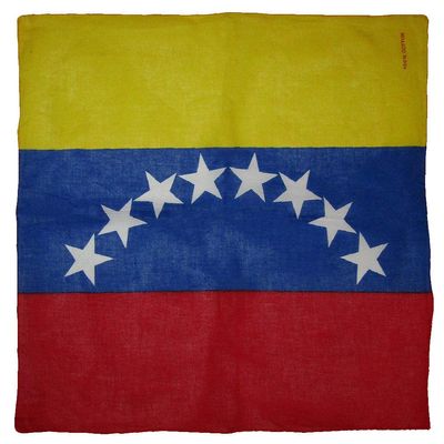 MWS Wholesale Lot 3 Venezuela 8 Star 100% Cotton 22"x22" Bandanna