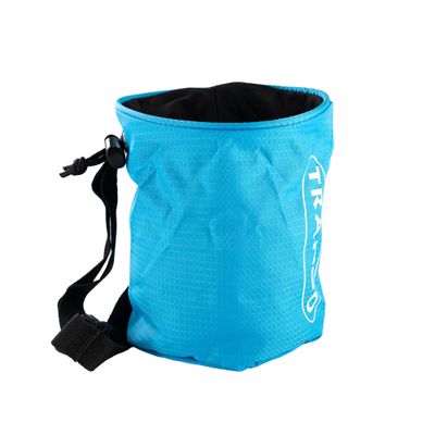 TRANGO Topout Chalk Bag w/Adjustible Belt (Blue, Standard) | Rock Climbing Accessories