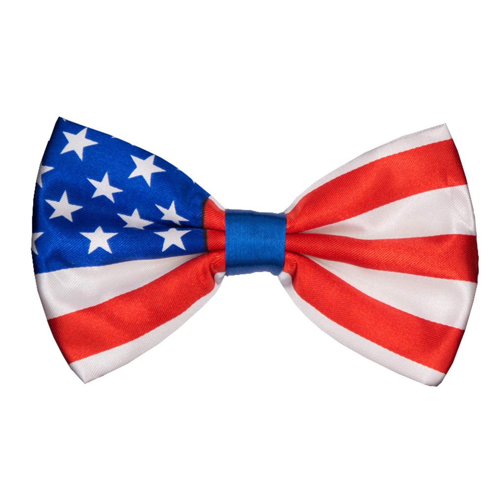 List A Pre-Tied Adjustable BOWTIE Selections for Men Women juniors to All Occasions Events Costumes (USA Flag)