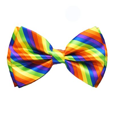 List A Pre-Tied Adjustable BOWTIE Selections for Men Women juniors to All Occasions Events Costumes (Rainbow Diagonals)