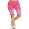 Women's Athletic Space Dye Ombre Leggings (Fuchsia, Medium) view 2