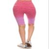 Women's Athletic Space Dye Ombre Leggings (Fuchsia, Medium) view 3