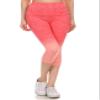YELETE Women's Athletic Space Dye Ombre Leggings (Coral, Medium) view 2