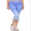 YELETE Women's Athletic Space Dye Ombre Leggings (Royal Blue, Medium) view 2