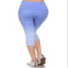 YELETE Women's Athletic Space Dye Ombre Leggings (Royal Blue, Medium) view 3
