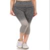 YELETE Women's Athletic Space Dye Ombre Leggings (Charcoal, Large) view 2