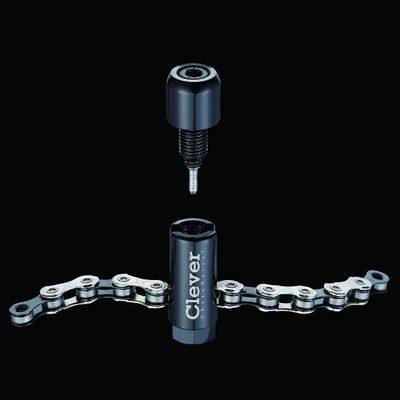 Clever Standard Chain Barrel AL with Valve Core Remover Handle, Portable Mini Chain Tool