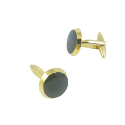 1 Pair Cufflinks Cuff Links Classic Fashion Jewelry Party Gift Wedding 271818 Black Stone Round