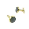 1 Pair Cufflinks Cuff Links Classic Fashion Jewelry Party Gift Wedding 271818 Black Stone Round view 1