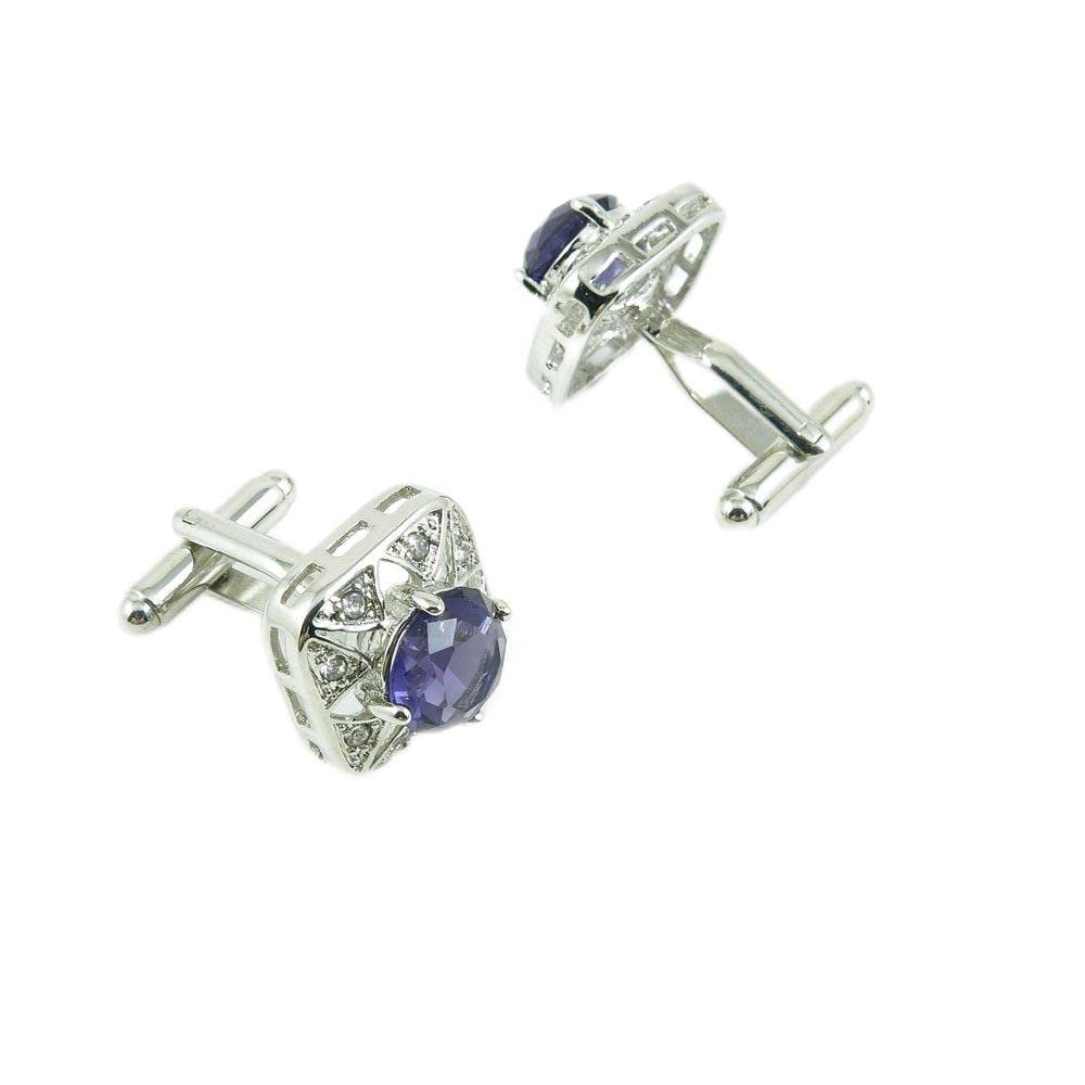 1 Pair Cufflinks Cuff Links Classic Fashion Jewelry Party Gift Wedding 959257 Shinning Purple Crystal