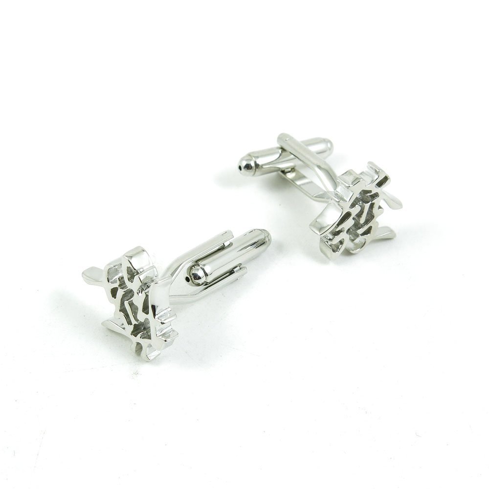 1 Pair Cufflinks Cuff Links Classic Fashion Jewelry Party Gift Wedding 998315 Chinese Character Rich
