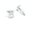 1 Pair Cufflinks Cuff Links Classic Fashion Jewelry Party Gift Wedding 007516 Shinning Silver Letter B view 1